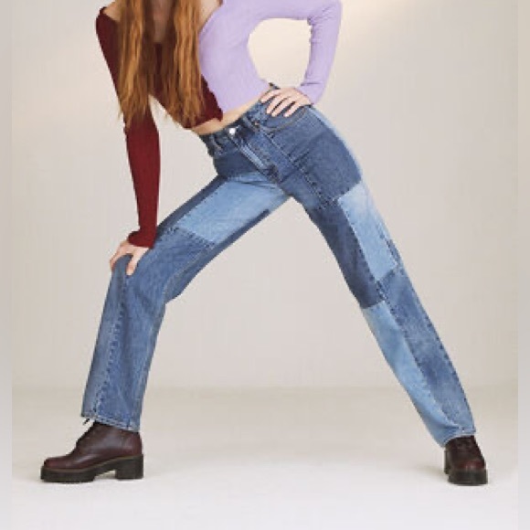 PacSun NWOT Eco Patchwork Boyfriend Jeans - Picture 2 of 9